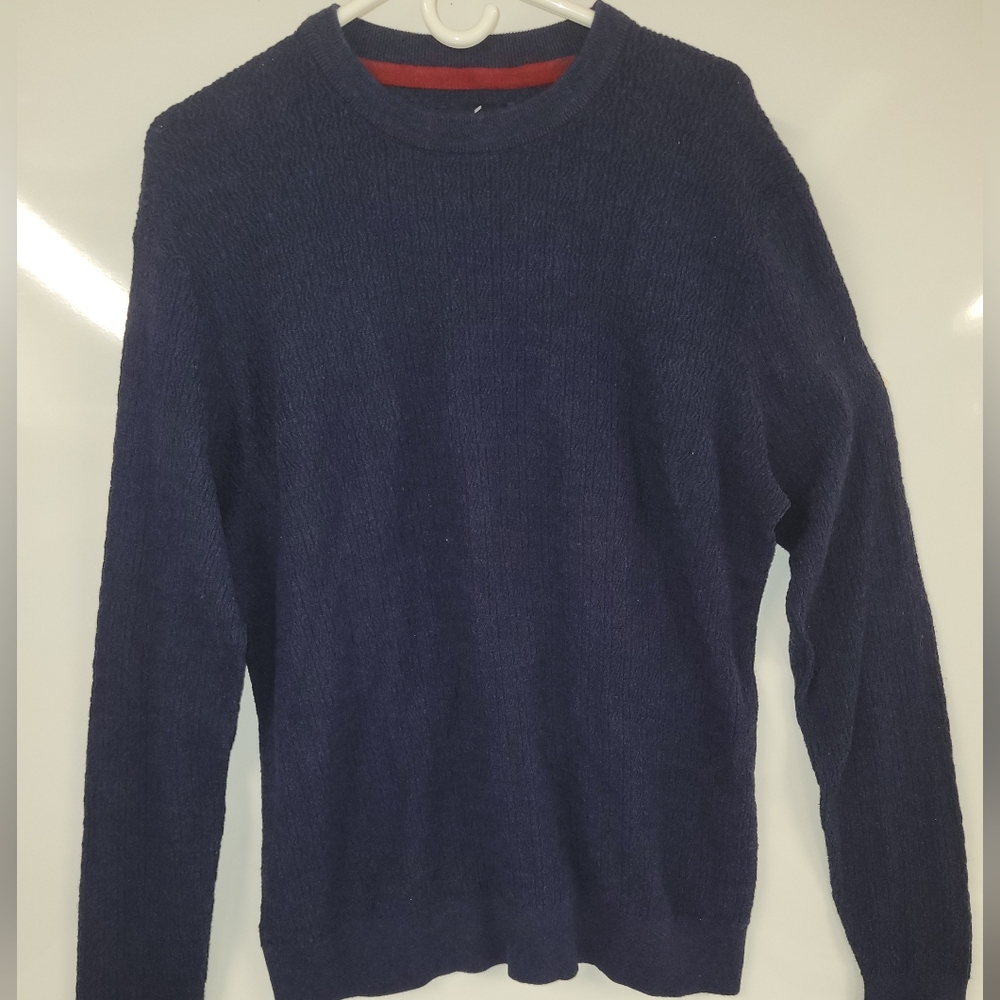 Daniel Hechter Men's Blue Navy Preppy Knit Old Money Cozy Sweater, Extra Large